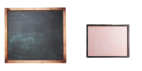 Copy space on a dark board in front of a transparent background