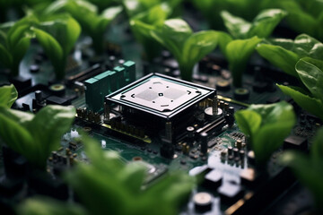 Poster - Electronic circuit motherboard digital technology processor