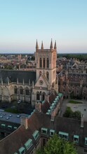 Aerial Video Of St Johns College And Chapel, Cambridge University, England