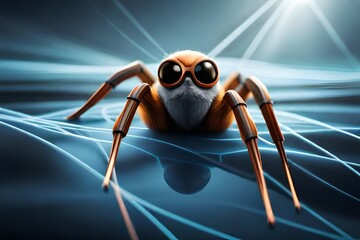 spider in a net