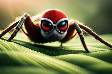 spider in a net