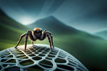 spider in a net