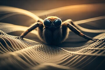 spider in a net