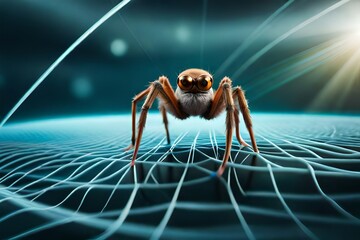 spider in a net