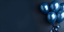 Balloons On Blue Background