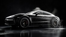 Luxury Black Car Washing