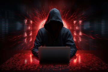 concept of cyber security vesus cyber attack/hacker