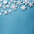 © olegganko - Blue winter background with snowflakes