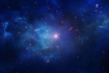 Poster - A galaxy with stars, beautiful blue image of space background, space background, Generative AI