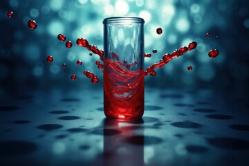Poster - test tube with blood.