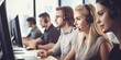 © Ben - Customer Support: Responsive Representatives at Work in a Bustling Call Center
