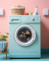 Poster - Interior with washing machine.