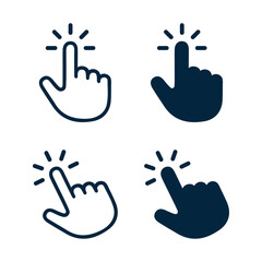 Poster - Clicking finger icon. Hand pointer vector. Finger cursor pointer vector.