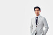 © the_lightwriter - asian businessman with bright white background