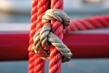 Figure-eight Knot On A Sailboats Rigging