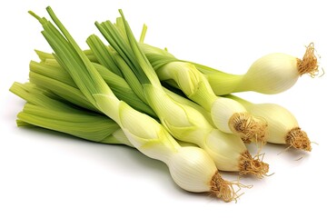 Leeks photo realistic illustration - Generative AI.