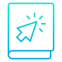 Poster - Outline gradient Cursor Book icon