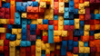 © Sunshine Design - Vibrant background of colourful building blocks