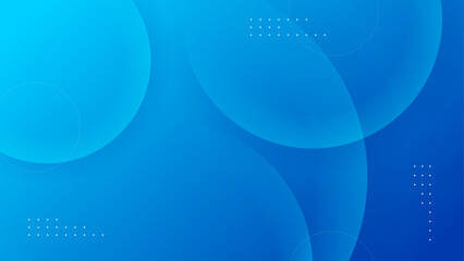 Wall Mural - abstract blue circle background for presentation, banner, poster, web, etc. vector illustration