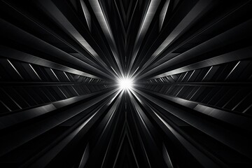 Wall Mural - Fractal burst background black and white