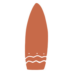 Poster - Surfboard shape flat illustration