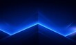 © Media Masterpieces - 3d render, abstract simple background with glowing zigzag lines illuminated with blue neon light. Minimal geometric wallpaper, Generative AI