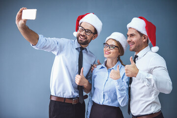 Poster - Business people celebrating Christmas