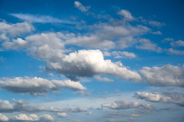 Wall Mural - beautiful white clouds on blue sky