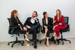 © kelvn - Successful business team, Smiling businesspeople having a discussion in an office