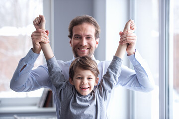 Wall Mural - Father and son