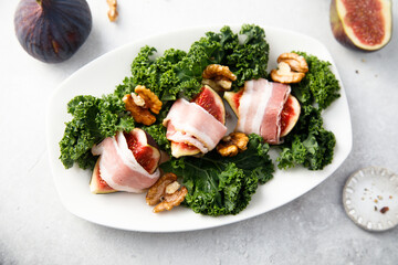 Wall Mural - Figs with bacon, walnut and kale