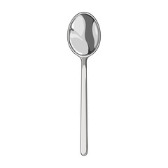 Poster - food spoon cartoon. fork silverware, metal knife, view cutlery food spoon sign. isolated symbol vector illustration