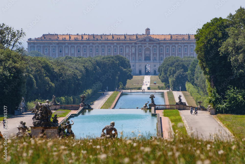 A view of Reggia di Caserta opened to public after the lockdown due Covid-19 emergency, Royal Palace of Caserta, one of the largest royal residences in the world, UNESCO World Heritage Site, Caserta, 
