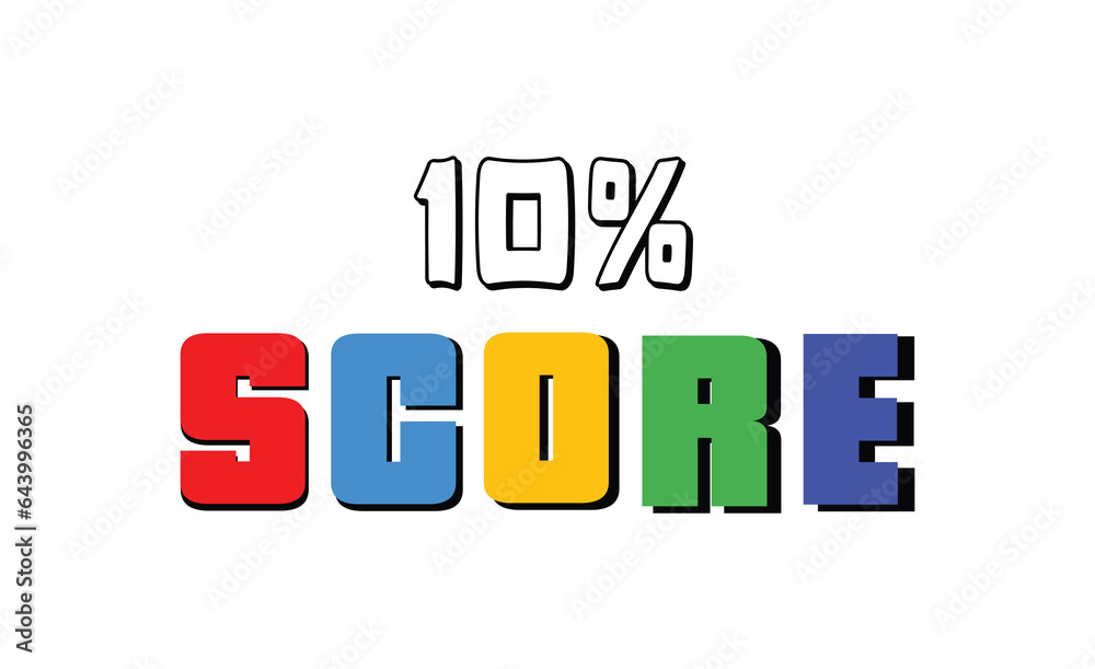 10 % Score sign designed modern style to catch the eye with color ...