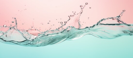 Aufkleber - Elegant water splatter isolated pastel background Copy space
