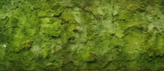 Poster - Green moss texture at a park in Kuala Lumpur on 10 July isolated pastel background Copy space