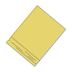 Poster - Empty paper blank flat line color isolated vector object. Tear off paper. Writing message. Editable clip art image on white background. Simple outline cartoon spot illustration for web design