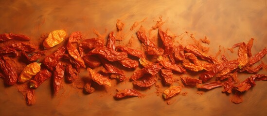 Poster - isolated crushed tomato heap isolated pastel background Copy space
