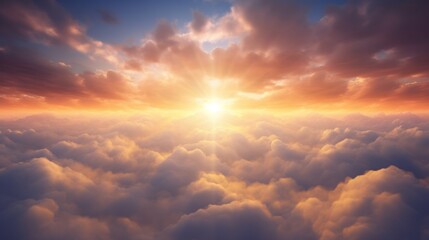 the sun is shining through the clouds in the sky