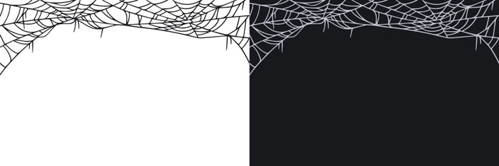 Wall Mural - Spider web vector background art