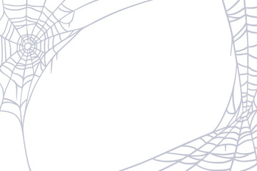 spider web vector background art. silhouette frame of cobweb for october holiday halloween backgroun