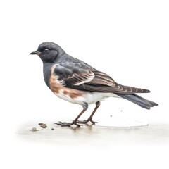 Sticker - Wilsons storm-petrel bird isolated on white background.