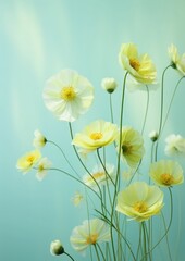 Wall Mural - Blurred of flowers with bokeh soft blur in the pastel vintage retro tone for background. Valentine or wedding invitation card