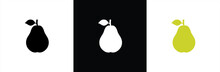 Pear Icon. Pear Icon Collection. Pear Simple Line And Outline. Pear Fruit Icon Sign And Symbol. Vector Illustration.