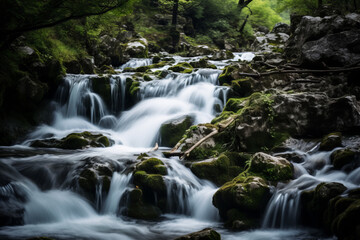  A mountain waterfall