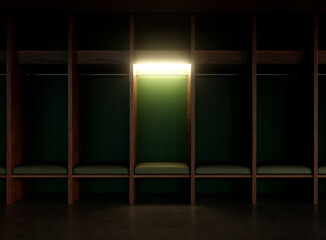 Sticker - Isolated Spotlight Dark Locker Room Green