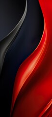 Wall Mural - Red and black abstract background for iPhone made with Ai generative technology