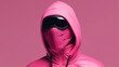 Máscara de esqui Tumblr Baddie Gangsta estética, máscara de esqui rosa menina,