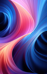 Wall Mural - curved colorful abstract background,created with generative ai tecnology.
