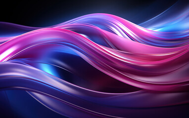 Wall Mural - Curved Colorful Abstract Background,created with generative ai tecnology.